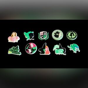 Wicked shoe charms set of 10. The good/the bad. Wicked Witch.